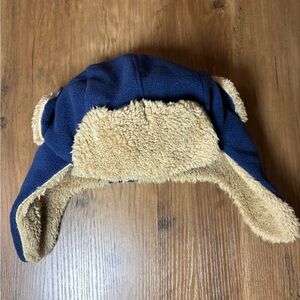 GAP Kids Navy and Tan Fleece Hat